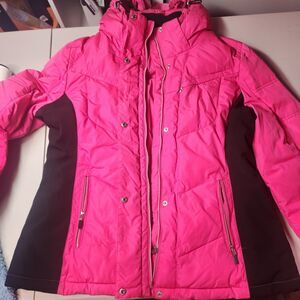 CALVIN KLEIN Womens XL Performance Stadium Hooded Coat Parka Pink